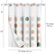 Americanflat 72x75 Hookless Shower Curtain - Polka Dot Green Orange Pink Shower Curtain with Sheer Panel, Snap-In Liner, and Grommets